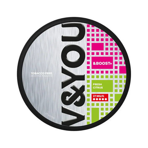 V&YOU Boost+Fresh Citrus Nicotine Pouch 16.2mg